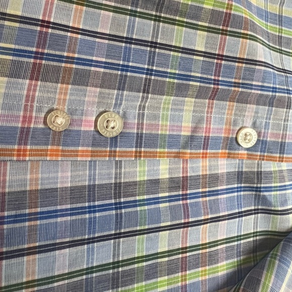 Alan Flusser Button Down Collar Pocket Double Button Sleeves Multicolored - Picture 4 of 7
